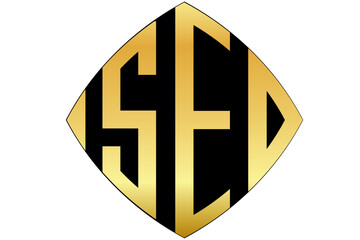 Obraz premium SED,SE, ED, logos. Abstract initial monogram letter alphabet logo design