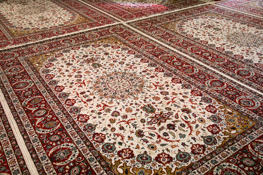 Prayer rug in mosque in Mostar, Bosnia and Herzegovina