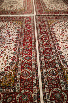 Prayer rug in mosque in Mostar, Bosnia and Herzegovina