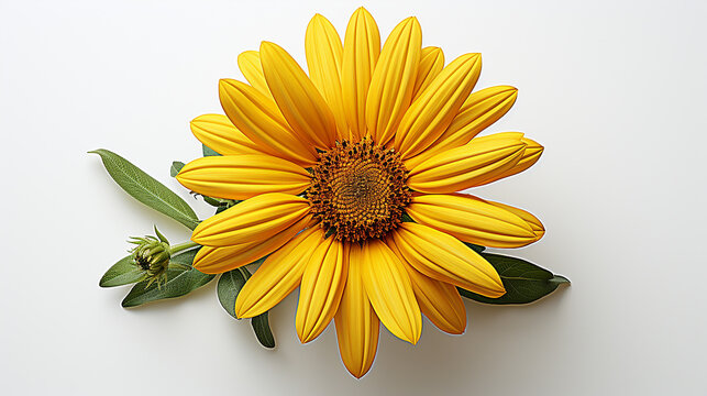 3d rendered photo of sun flower with simple background made with generative AI