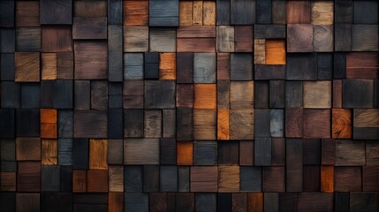 Squared wood abstract background, modern style background, beautiful wood texture