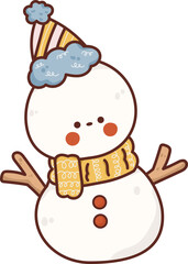 Collection of Christmas cartoons isolated on a white background. Little Santa with gifts and holiday decorations; cute card. Super cute cartoon character, illustration, hand drawn, vector