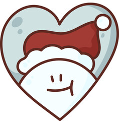 Collection of Christmas cartoons isolated on a white background. Little Santa with gifts and holiday decorations; cute card. Super cute cartoon character, illustration, hand drawn, vector