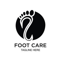 Foot care logo design simple concept Premium Vector