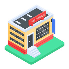 Set of Courier Services Isometric Icon