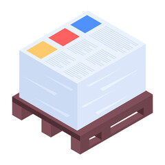 Set of Courier Services Isometric Icon