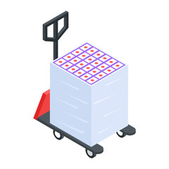 Set of Courier Services Isometric Icon