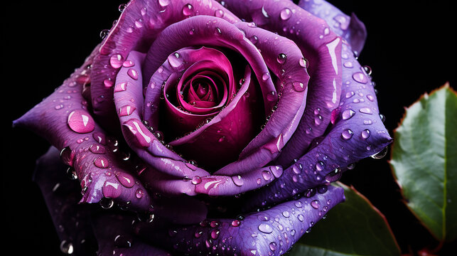 3d rendered photo of pink and purple rose design made with generative AI