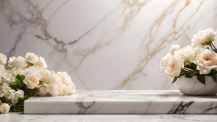 Marble with free space for product display