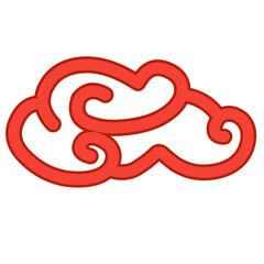 red chinese cloud