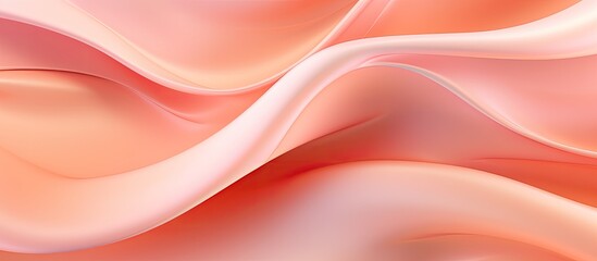 Fototapeta premium Abstract seamless background with waves of silk in pink and salmon texture
