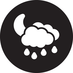 night rain glyph icon