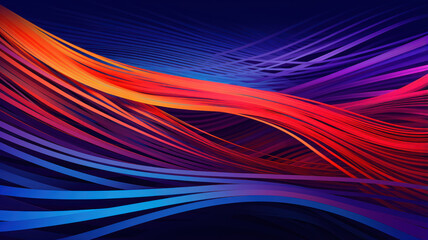 Converging Lines in Warm and Cool Tones