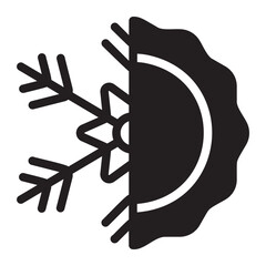 winter season glyph icon