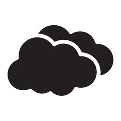 cloudy glyph icon