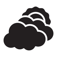 cloudy day glyph icon