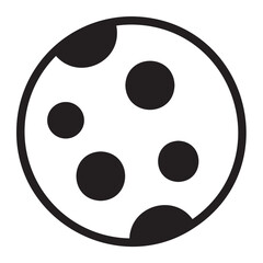 Obraz premium full moon glyph icon