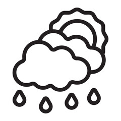 rainy line icon