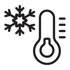 low temperature line icon