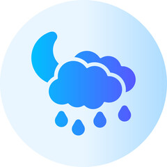 night rain gradient icon