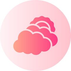 cloudy day gradient icon