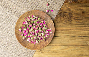 Dry Rose Buds, Roses Petals for Pink Flower Tea, Dried Persian Rosebuds, Rose Buds Textured Flowers