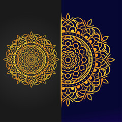 
 Luxury Mandala Design Background With Golden Pattern Indian Floral Style. Luxury Mandala For Business Card, Brochure, Tattoo, Banner, Cover Page.