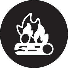 firewood glyph icon