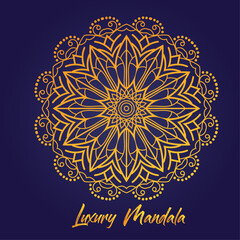 
 Luxury Mandala Design Background With Golden Pattern Indian Floral Style. Luxury Mandala For Business Card, Brochure, Tattoo, Banner, Cover Page.