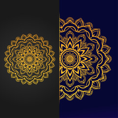 
 Luxury Mandala Design Background With Golden Pattern Indian Floral Style. Luxury Mandala For Business Card, Brochure, Tattoo, Banner, Cover Page.