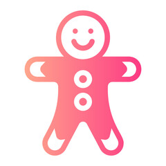 gingerbread man gradient icon