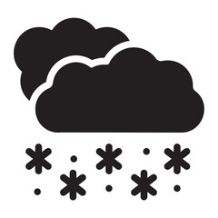 snowy glyph icon