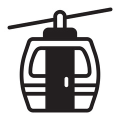 cable car glyph icon