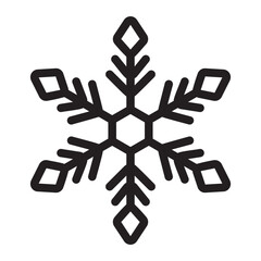 snowflake line icon