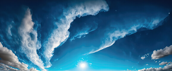 Heavenly Blue Sky with Fluffy Clouds, variety of cloud formations, sky and clouds, UHD Wallpaper, 16K Wallpaper, 16K UHD image, clear blue sky, UHD Backgrounds.