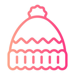 winter hat gradient icon