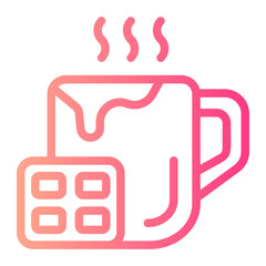 hot chocolate gradient icon