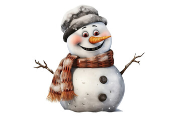 snowman isolated on white background
