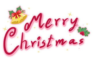 Merry christmas text handwriting