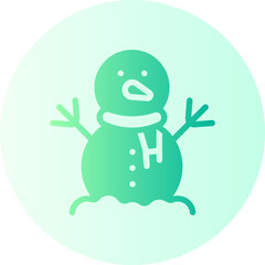 snowman gradient icon