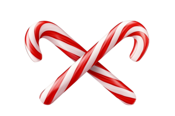 candy canes isolated on white background