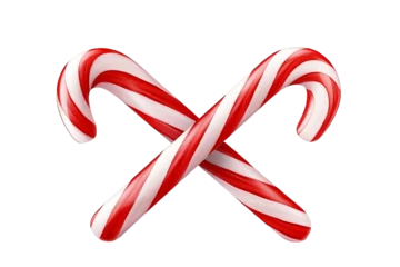 Foto auf Glas candy canes isolated on white background © Roland