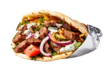 Gyro Isolated on a Transparent Background