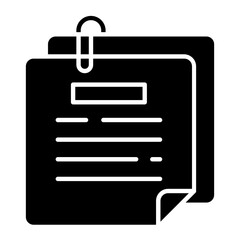 Fototapeta premium Note Glyph Icon