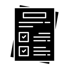 To Do List Glyph Icon