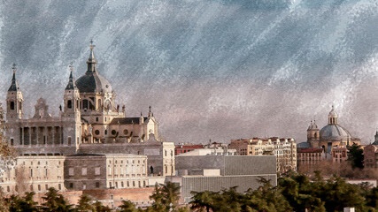 royal palace in Madrid, Spain