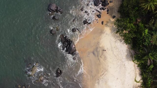 Deux amis sur une magnifique plage d&eacute;serte en Afrique. 