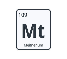 Meitnerium Chemical Symbol. 
