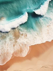  wave on the beach, Abstract blurred sunset sunrise sky and ocean nature background, pastel pink beach sand clear blue ocean water  Pink and blue gradient colors  ocean wave summer  love and romantic © Maggie