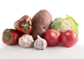 various vegetables for cooking meals or as salads